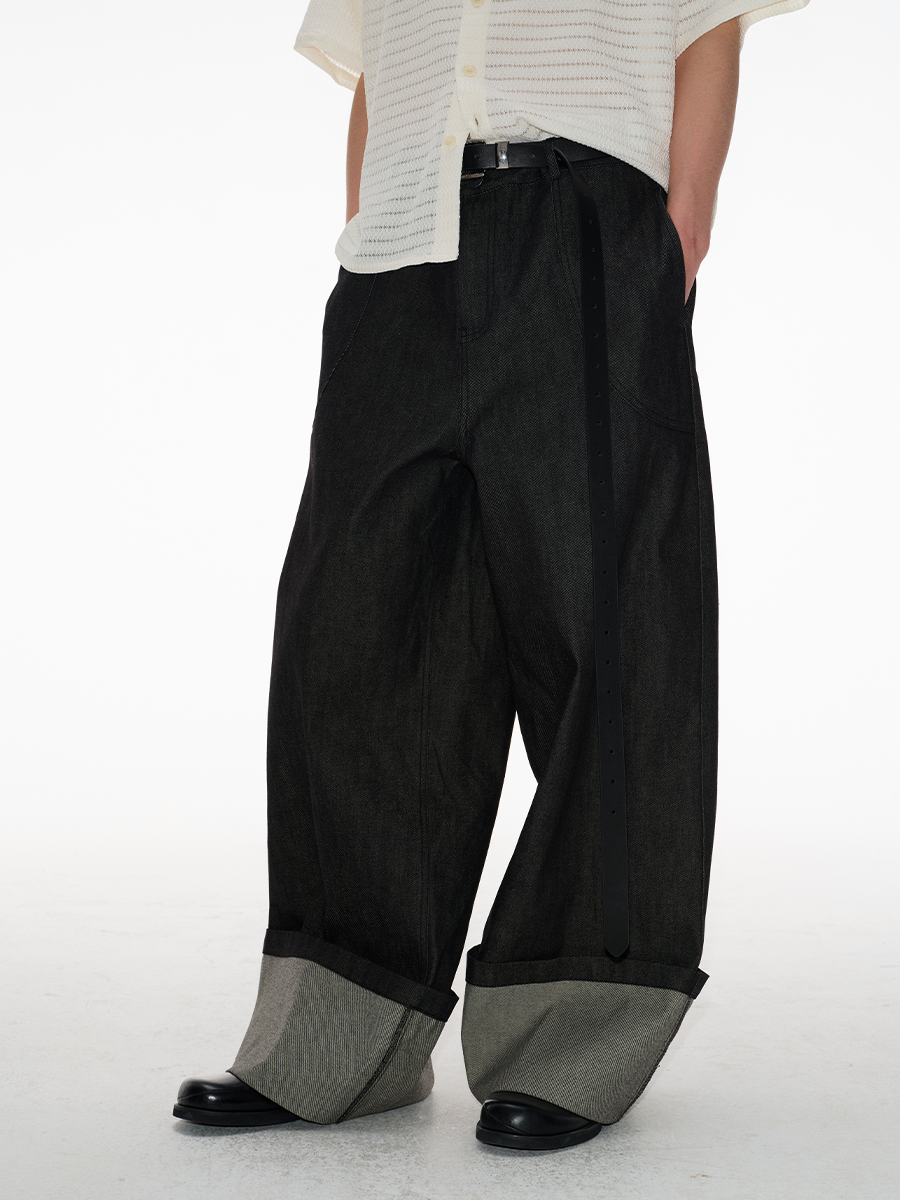 Jcaesar Wide-Leg Cuffed Jeans