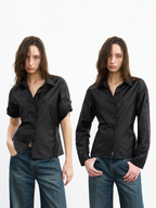 JCAESAR WOMEN Waxed adjustable‑waist shirt