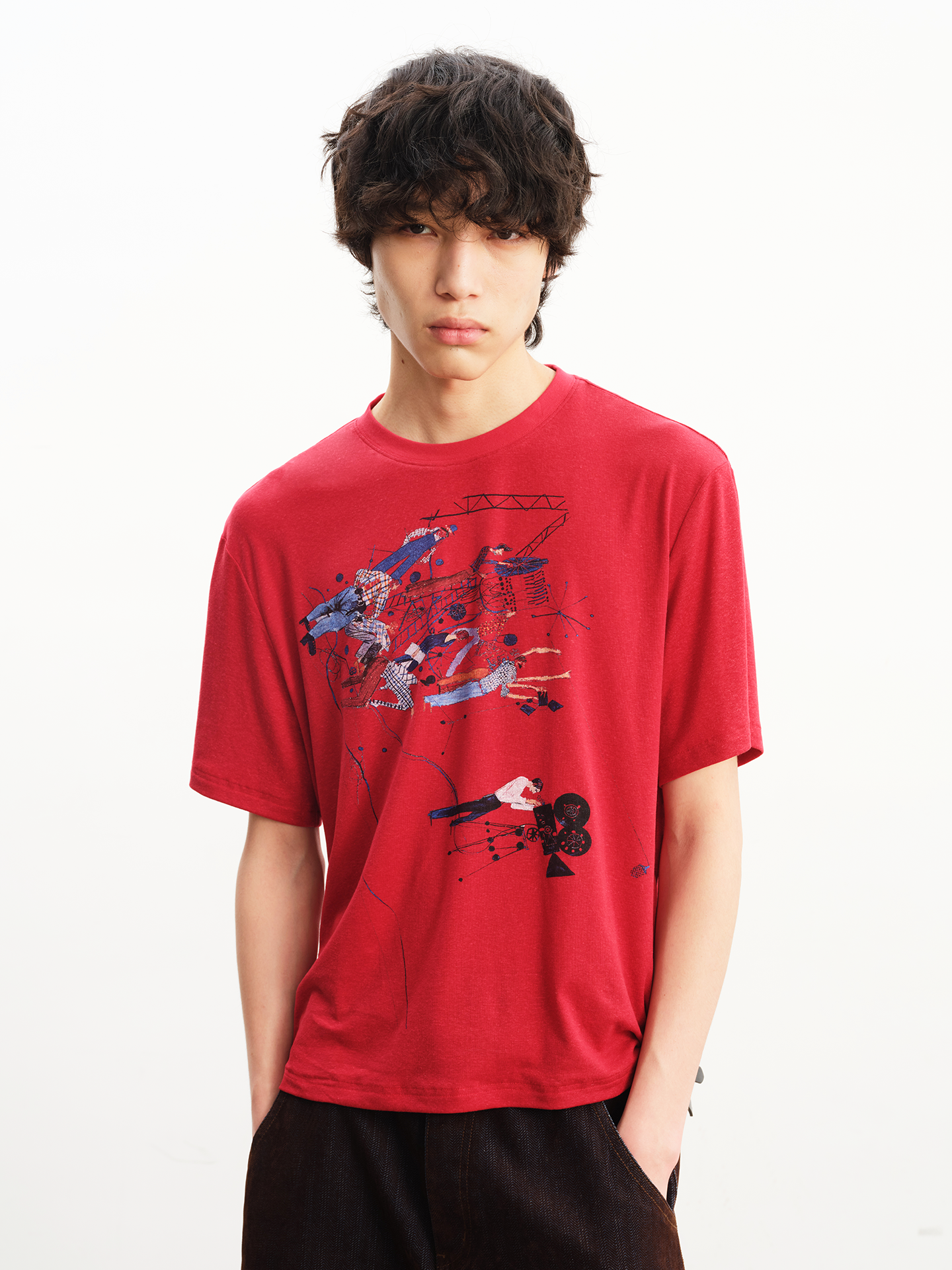 JCAESAR Film‑Set Graphic Short‑Sleeve Tee