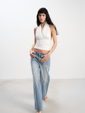 JCAESAR WOMEN Cross-Ruched Halter Tank Top - jcaesarclo