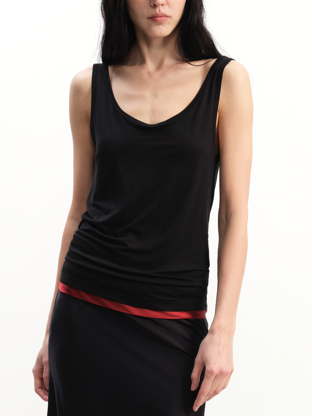 JCAESAR WOMEN Color-Blocked Ruched Tank Top - jcaesarclo