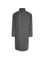 JCAESAR  Cocoon-Shaped Overcoat With A Back Pleated Slanted Front - jcaesarclo