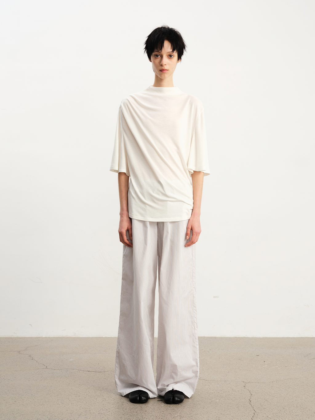 JCAESAR WOMEN Striped paratrooper trousers