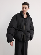JCAESAR Loose-Fitting Stand-Up Collar Down Jacket