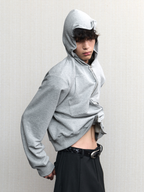 JCAESAR Power metallic‑thread hooded sweatshirt
