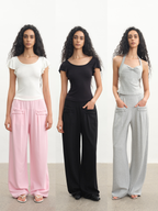 JCAESAR WOMEN Pleated Sweatpants with Front Pockets - jcaesarclo