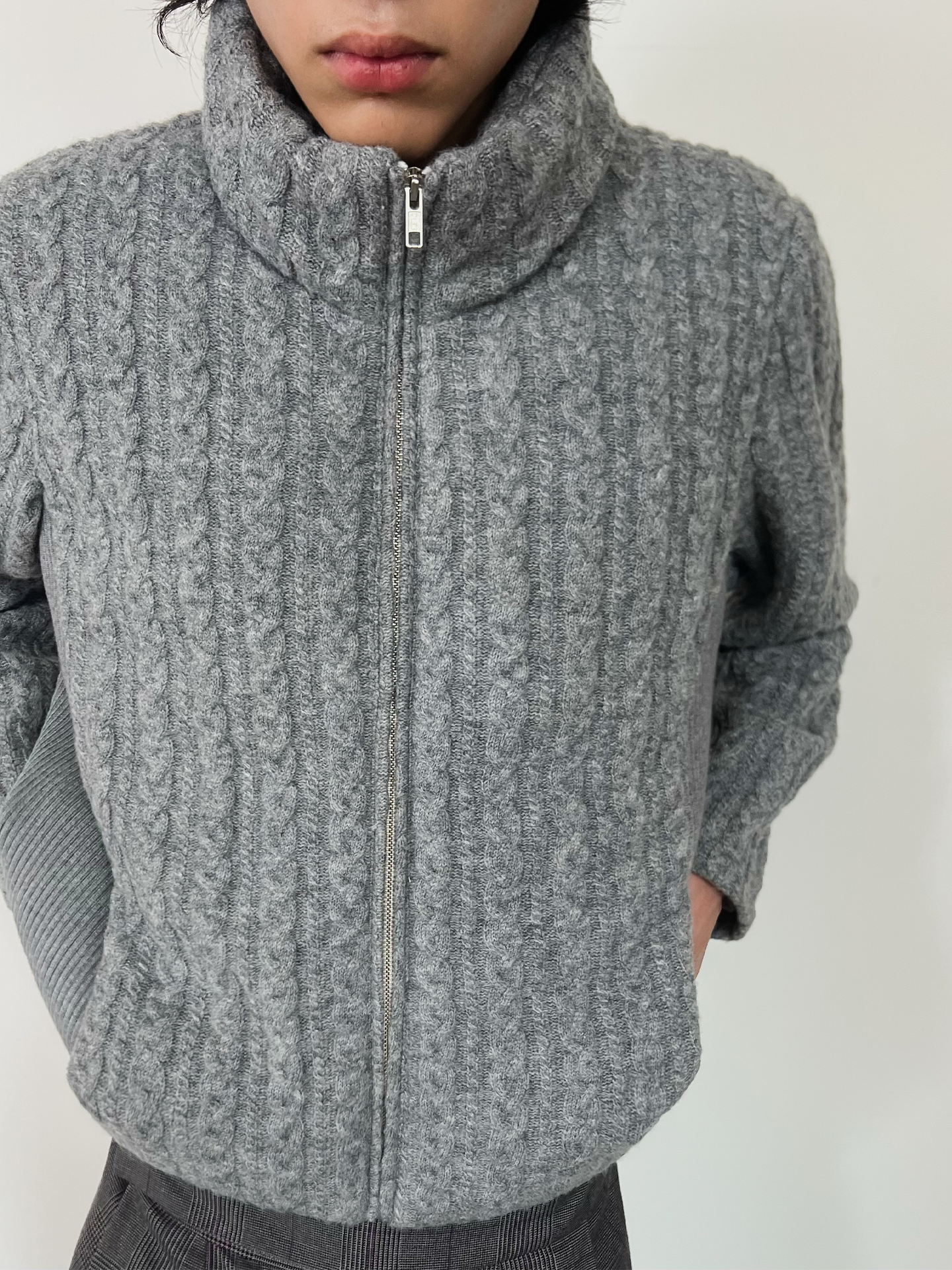 JCAESAR  Double Cable-Knit Down Jacket