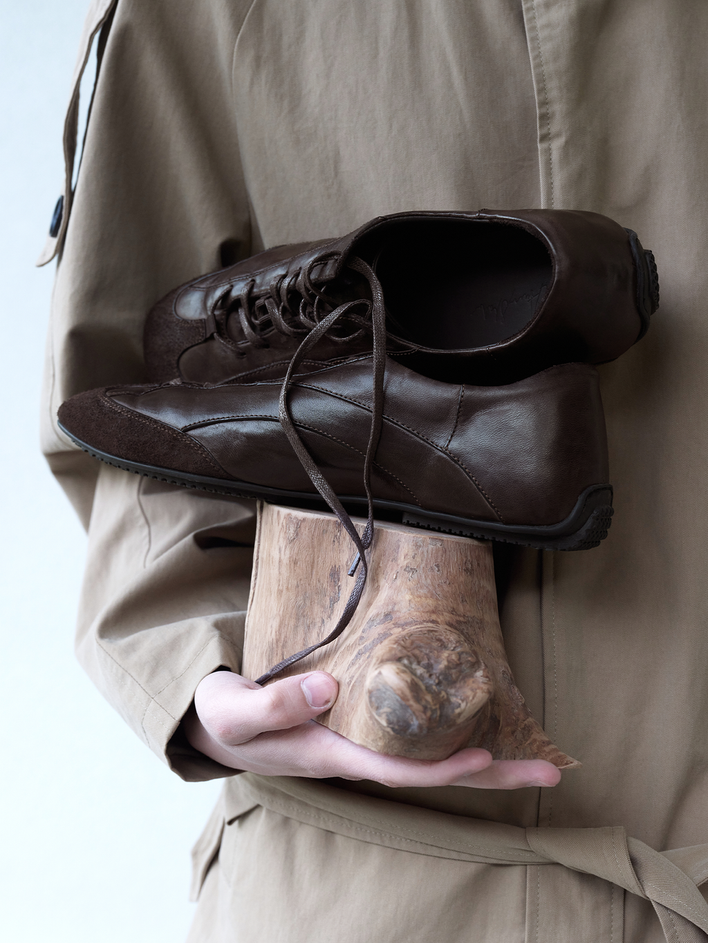 JCAESAR Washed Horse‑Leather Derby Sneakers - jcaesarclo