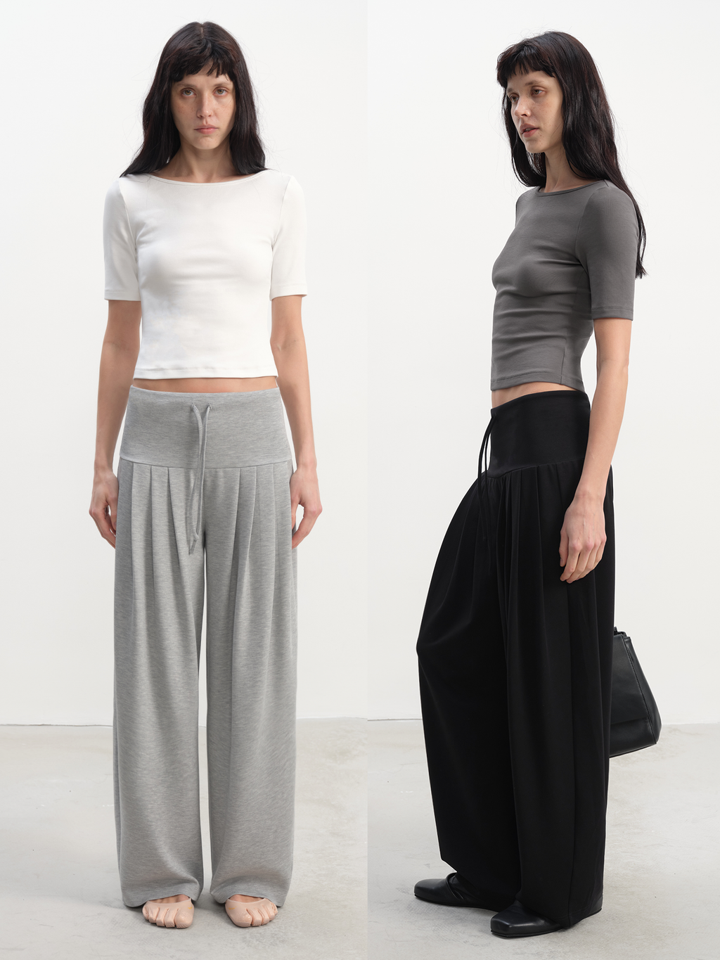 JCAESAR WOMEN Pleated Hip‑Hugging Sweatpants - jcaesarclo