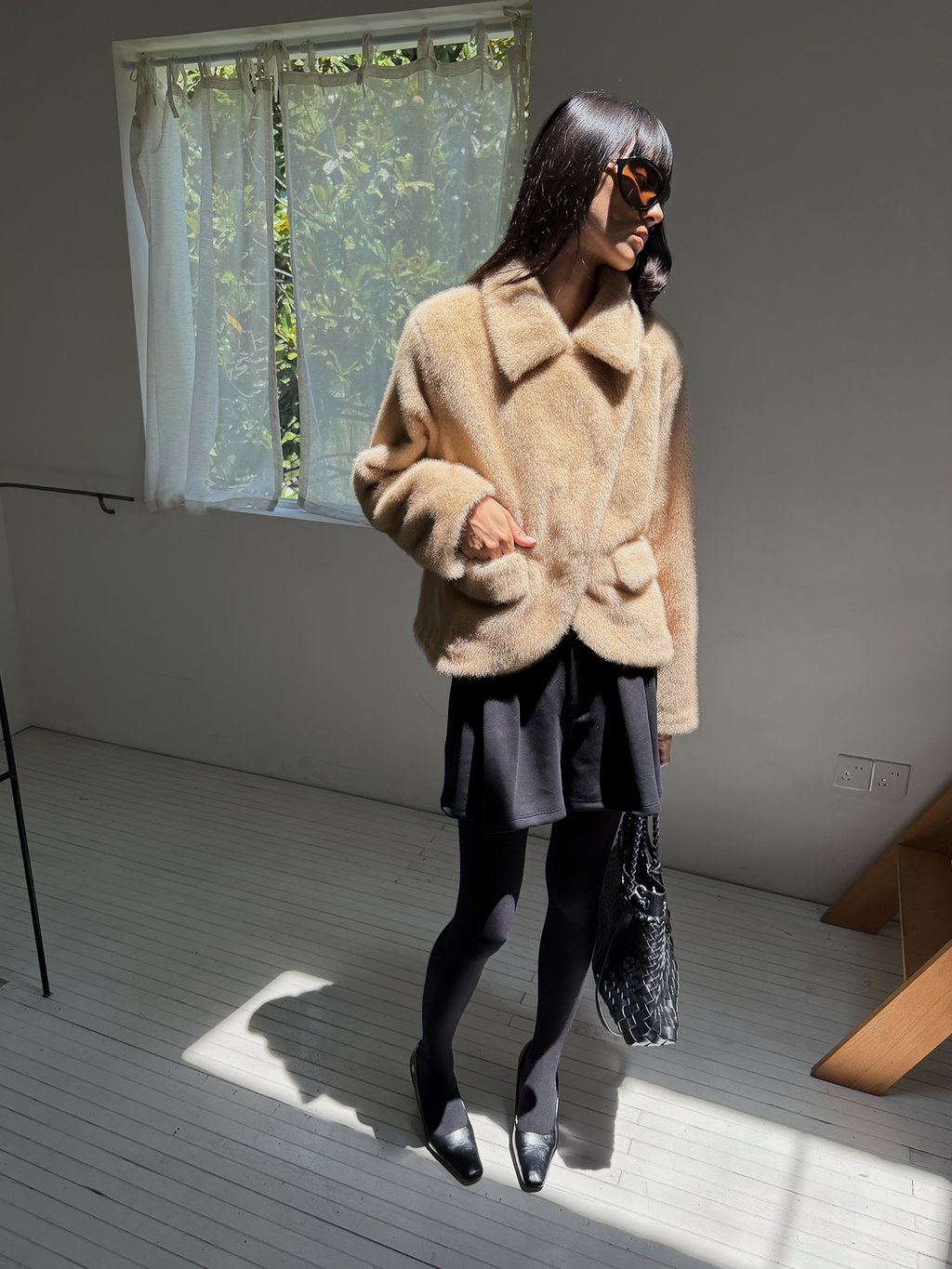 JCAESAR WOMEN Light-Step Faux Fur Jacket
