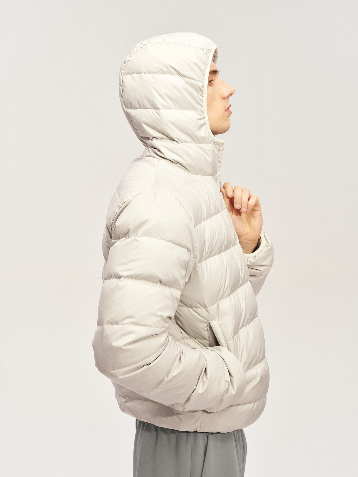 JCAESAR Essential Vertical Baffle Quilted Puffer Jacket