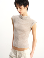 JCAESAR WOMEN Draped Cowl‑Neck Folded‑Hem Tee