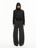 JCAESAR WOMEN Vertical Thread Collar Rib Down Jacket - jcaesarclo