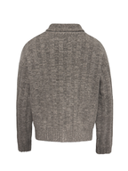 JCAESAR Shawl-Collar Ribbed Sweater - jcaesarclo
