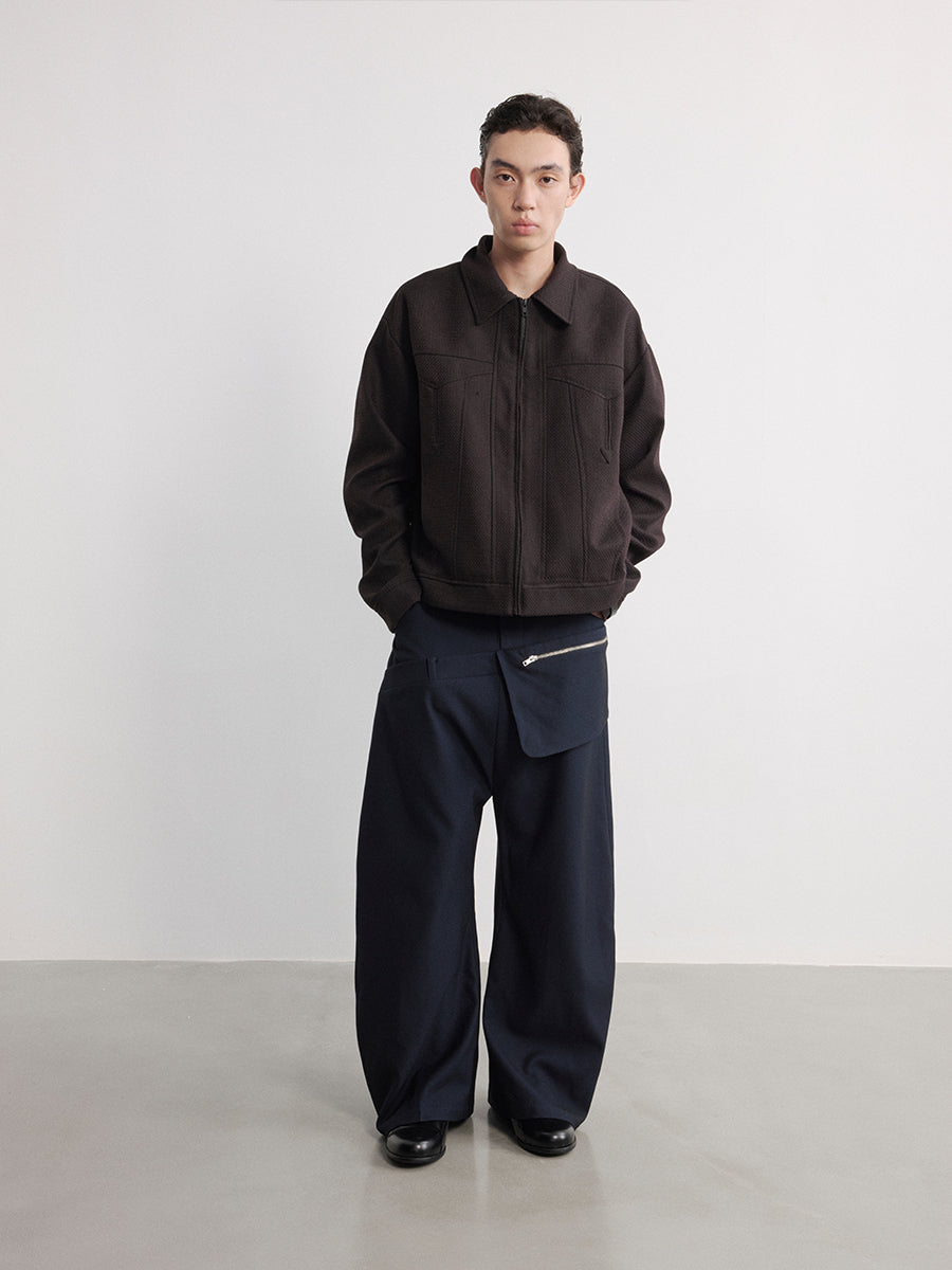 JCAESAR Double-Waisted Pleated Wide-Leg Pants – jcaesarclo