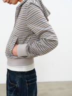 JCAESAR WOMEN Small Floral Patterned Hooded Sweatshirt - jcaesarclo