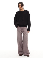 JCAESAR Gray-Purple Washed Wide-Leg Jeans - jcaesarclo