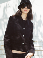 JCAESAR WOMEN  Washed Corduroy Tie-Belt Jacket