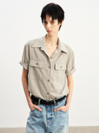 JCAESAR WOMEN  Safari-style short-sleeve shirt