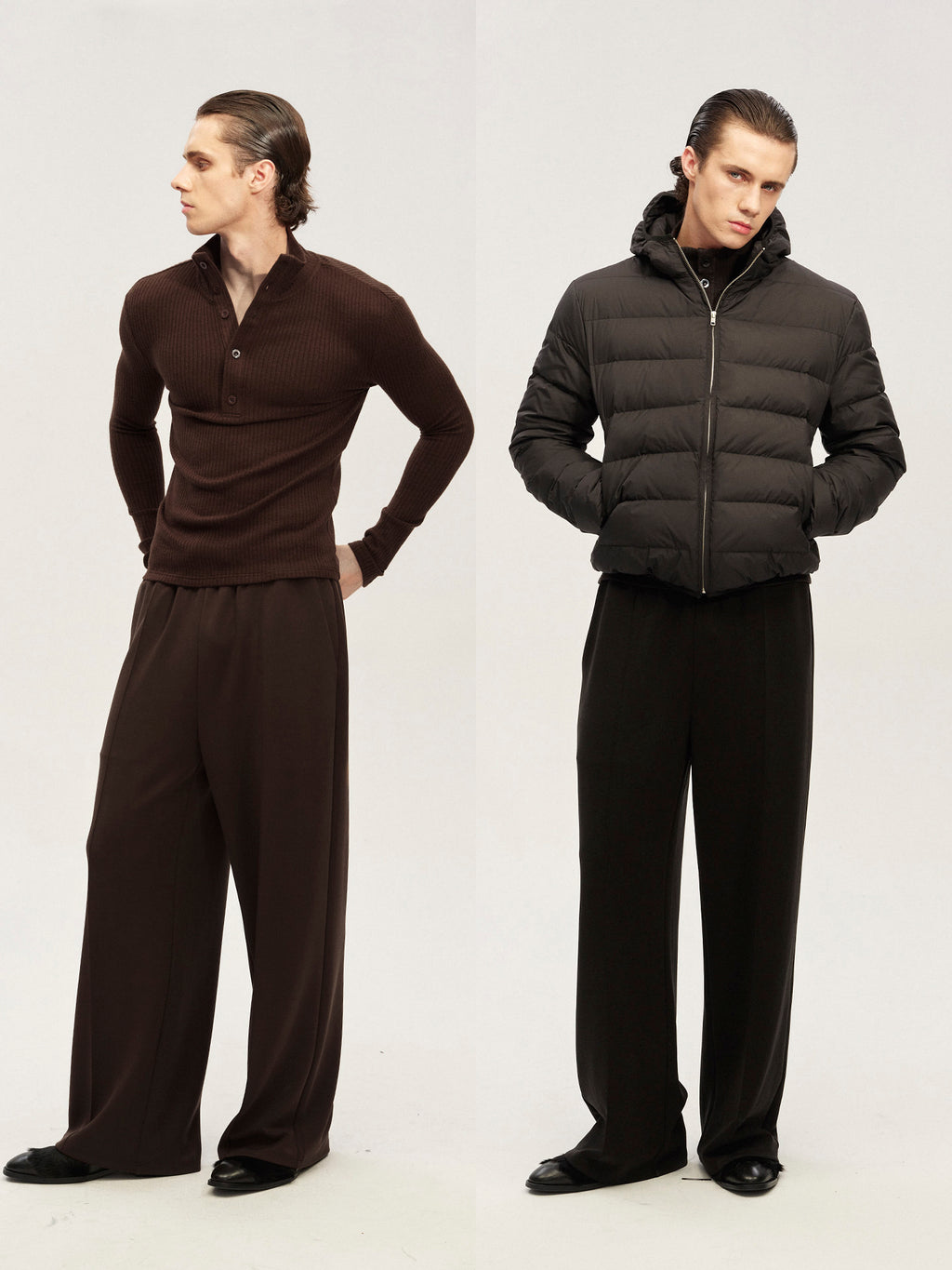 JCAESAR Tencel Sweatpants with Front Center Seam