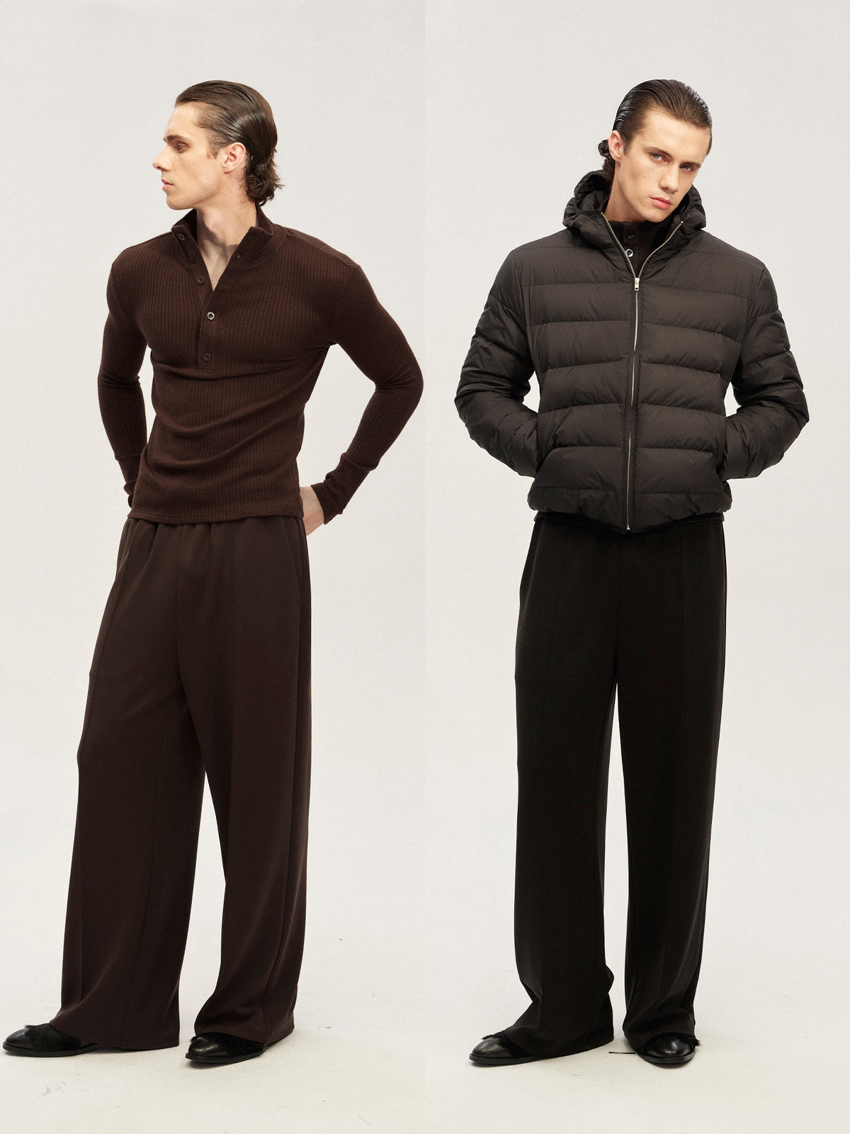JCAESAR Tencel Sweatpants with Front Center Seam