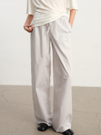 JCAESAR WOMEN Striped paratrooper trousers