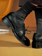 JCAESAR Wrinkled Strap Derby Shoes - jcaesarclo