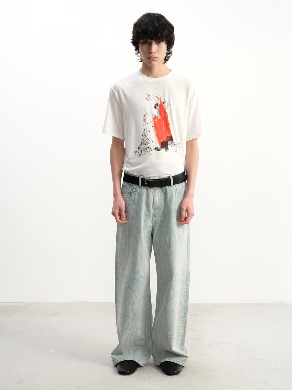 JCAESAR Light Blue Slub Denim Pants - jcaesarclo