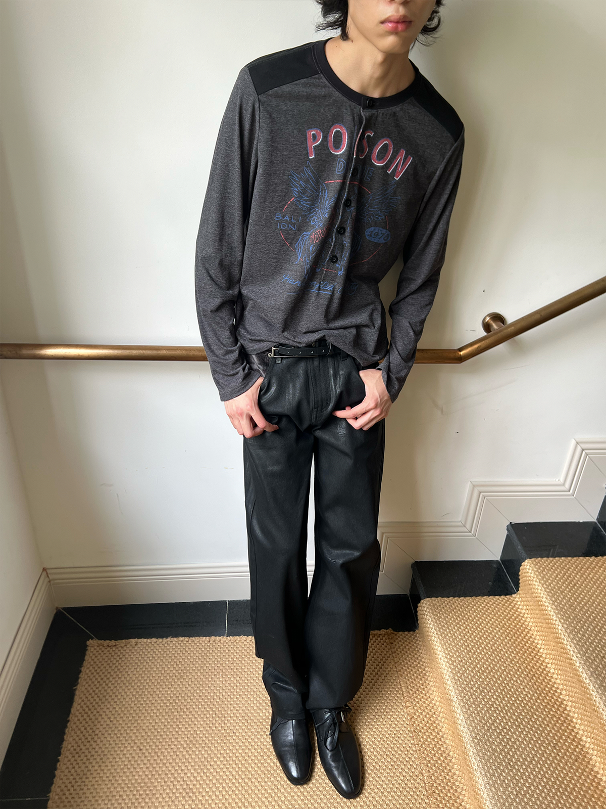 JCAESAR Corduroy Waxed Slim-Fit Jeans