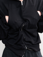 JCAESAR Power metallic‑thread hooded sweatshirt