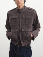 JCAESAR Washed Mist‑Purple Utility Jacket