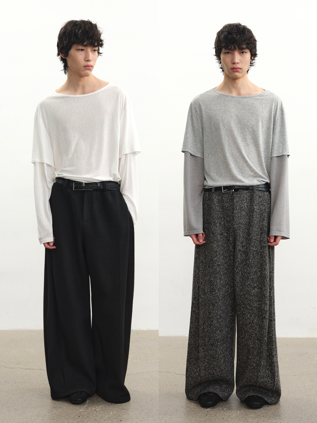 JCAESAR Fan‑Pleated Wool Trousers - jcaesarclo