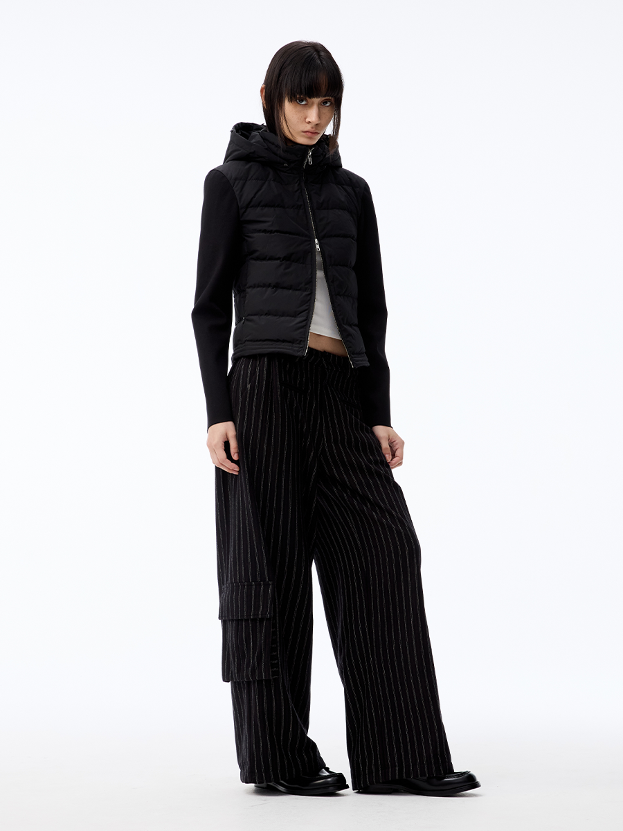 JCAESAR Black Reef Wide-Leg Trousers - jcaesarclo