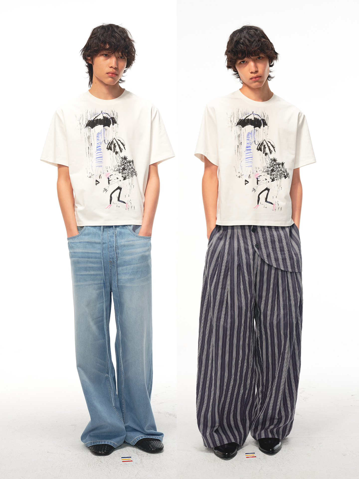 JCAESAR Rain Melody printed tee