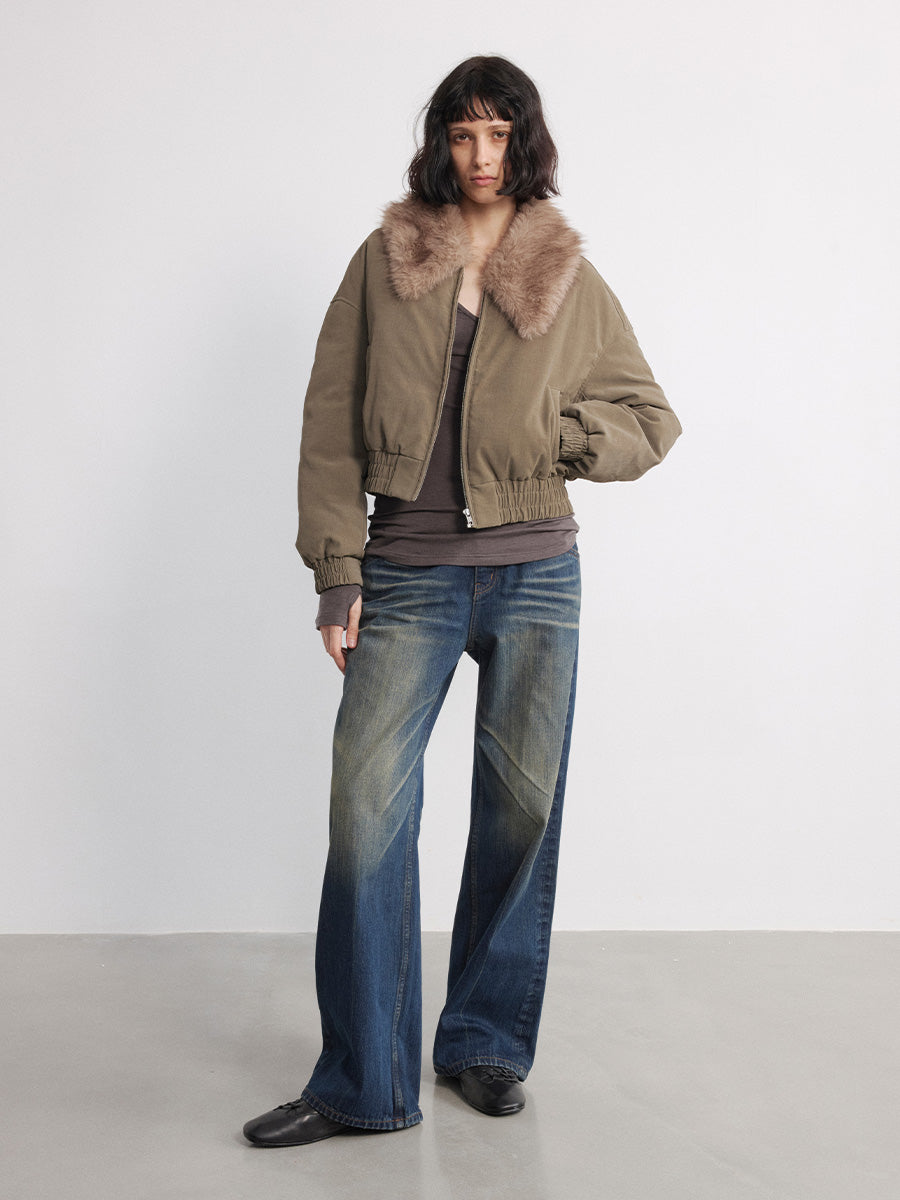 JCAESAR WOMEN Vintage Straight-Leg Blue Jeans - jcaesarclo