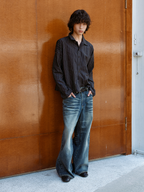 JCAESAR Blue-Gray Washed Denim Jeans - jcaesarclo
