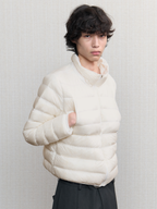 JCAESAR Sheer Baffle-Quilted Down Jacket