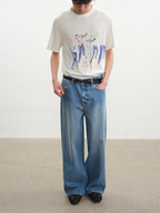 JCAESAR Clean Straight‑Leg Washed Blue Jeans - jcaesarclo