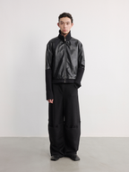 JCAESAR Wide leg pants with knee pads and woolen wool - jcaesarclo