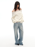JCAESAR WOMEN Diagonal‑Shoulder Sweater - jcaesarclo