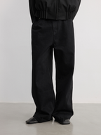 JCAESAR Straight Back Pocket Black Jeans - jcaesarclo