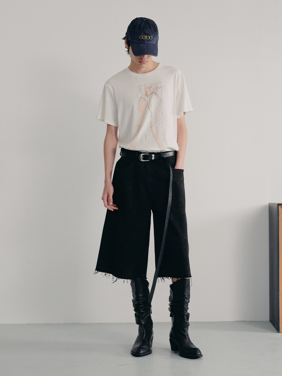 Jcaesar Gardenia Girls Wool Printed T-Shirt - jcaesarclo