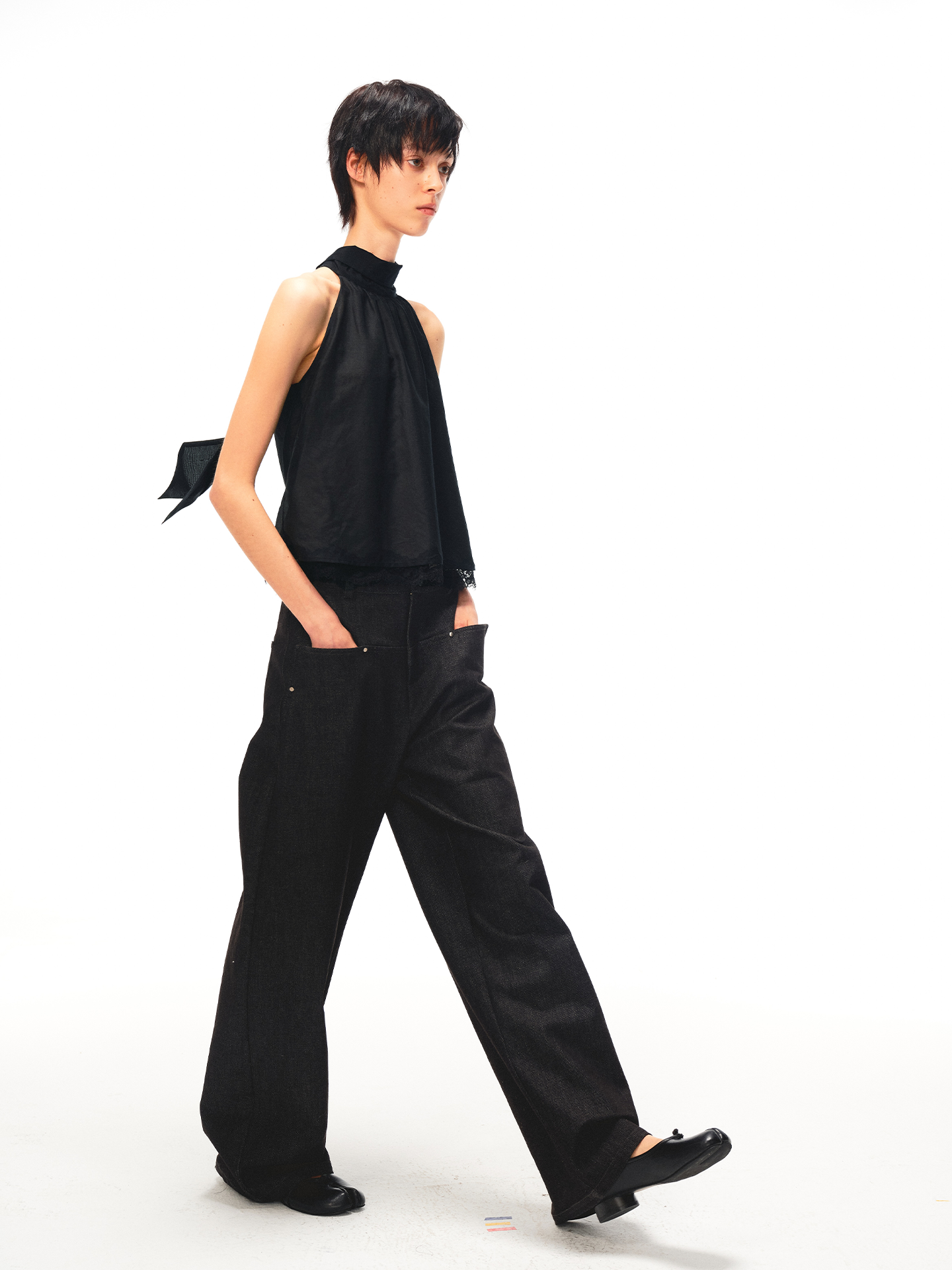 JCAESAR WOMEN Sail‑blade cut denim jeans