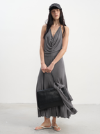 JCAESAR WOMEN Two‑Piece Draped‑Neck Sleeveless Dress - jcaesarclo