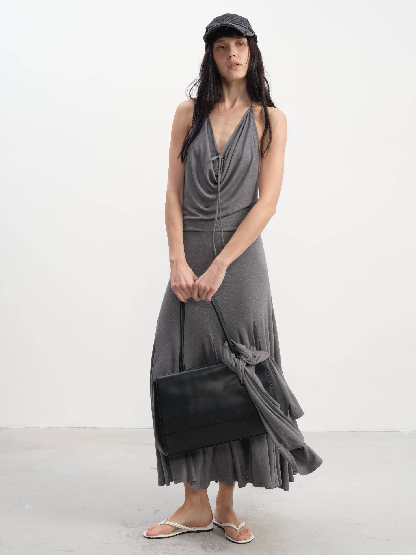 JCAESAR WOMEN Two‑Piece Draped‑Neck Sleeveless Dress - jcaesarclo