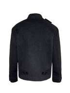 JCAESAR Buttoned Wool Jacket with Lapel Collar - jcaesarclo