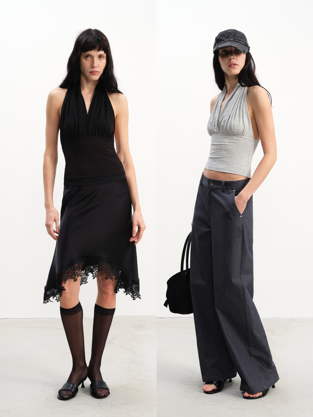 JCAESAR WOMEN Cross-Ruched Halter Tank Top - jcaesarclo