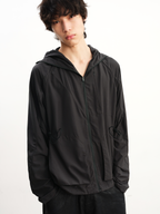 JCAESAR Hooded Sun‑Protection Jacket with Square Patch Pockets