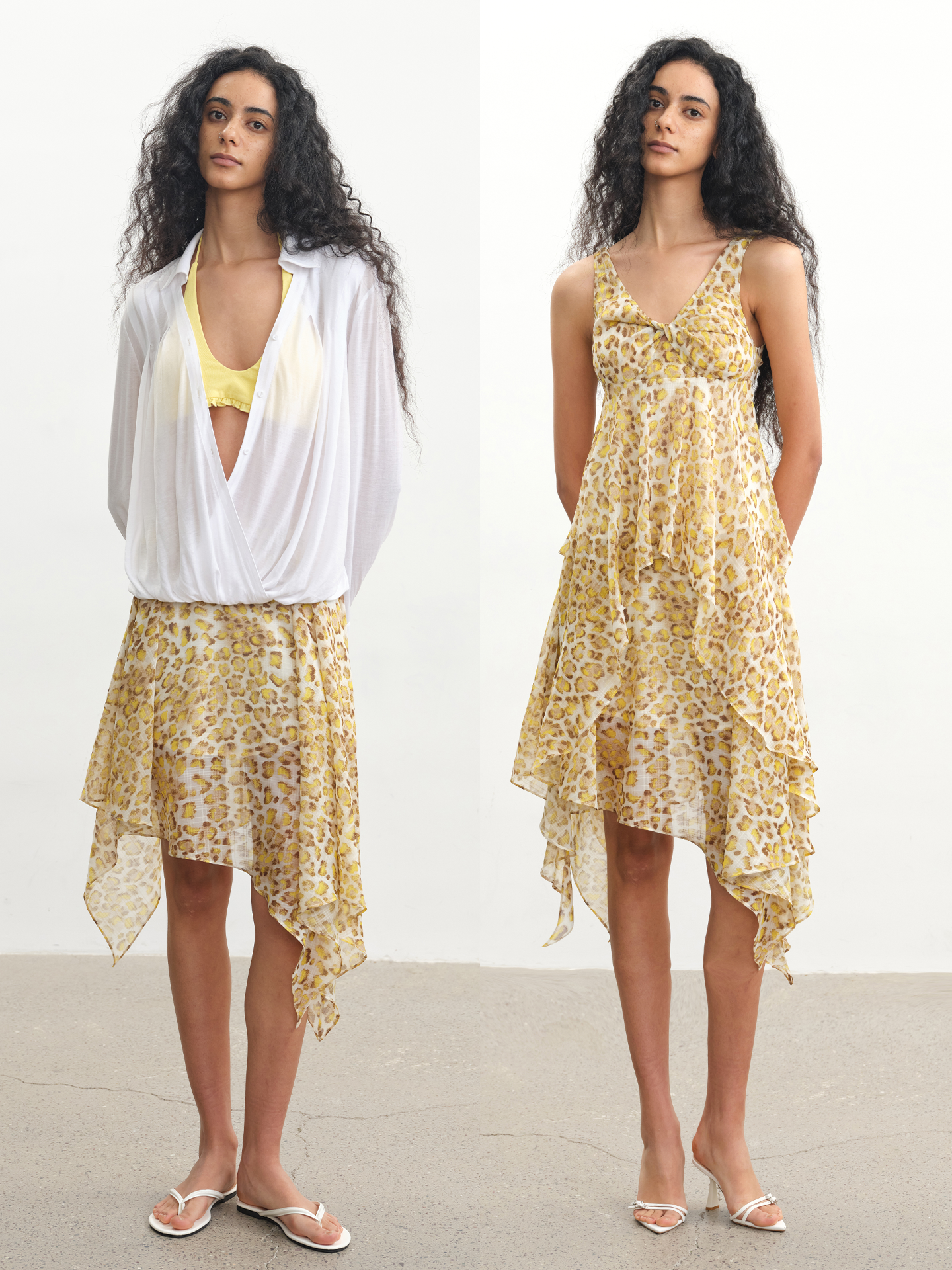 JCAESAR WOMEN Leopard Mesh Skirt - jcaesarclo