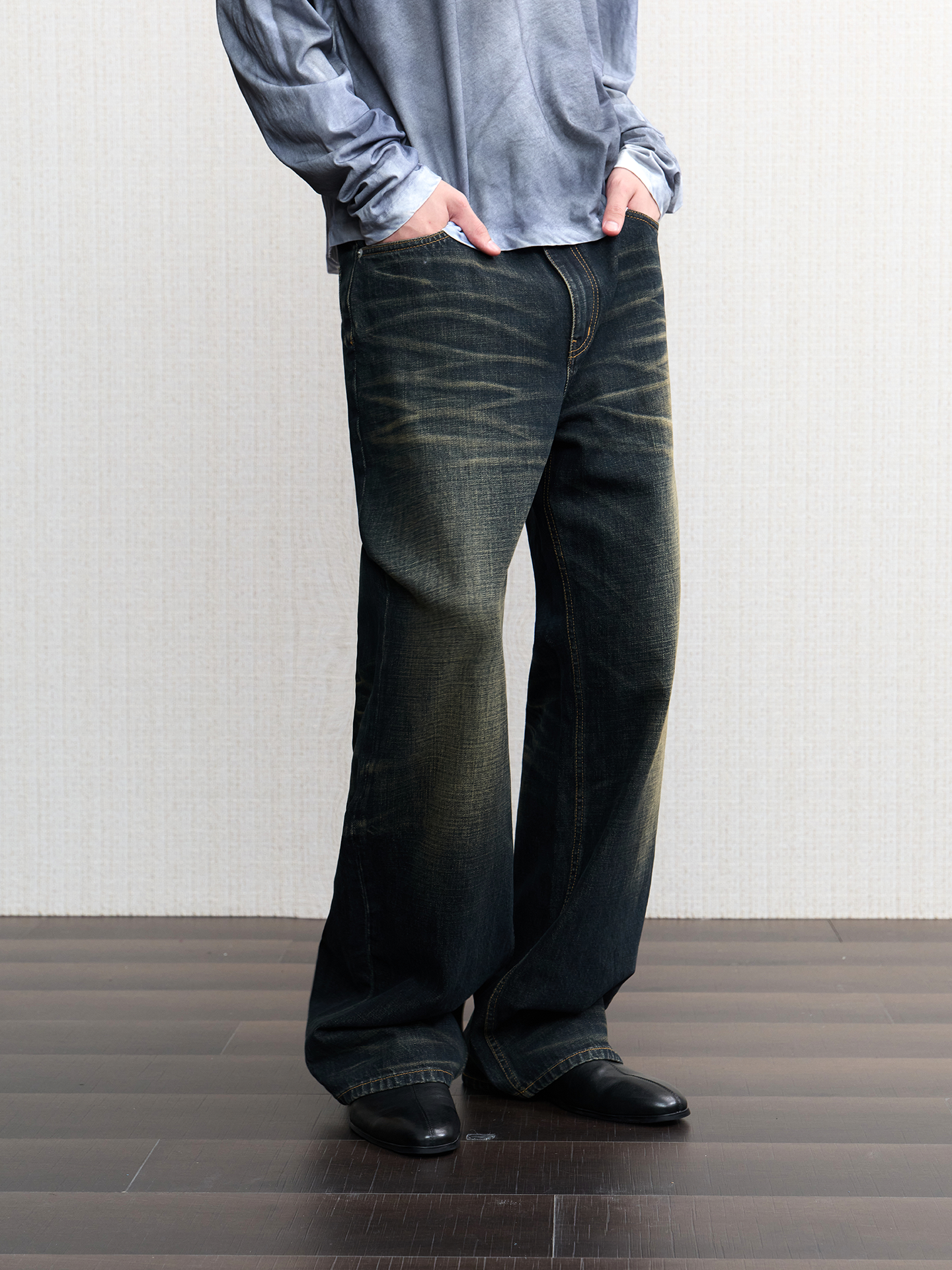 JCAESAR Vintage washed denim jeans